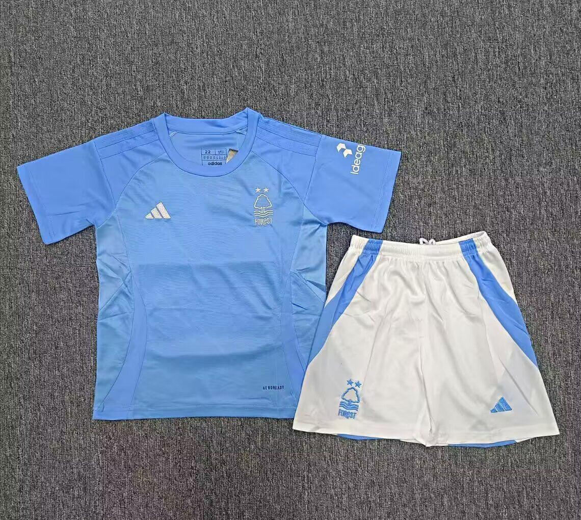 Kids-Nottingham Forest 24/25 Third Blue Soccer Jersey